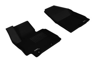 Kia Soul Floor Mats - Front - 3D MAXpider - Kagu - Black - `14-`19